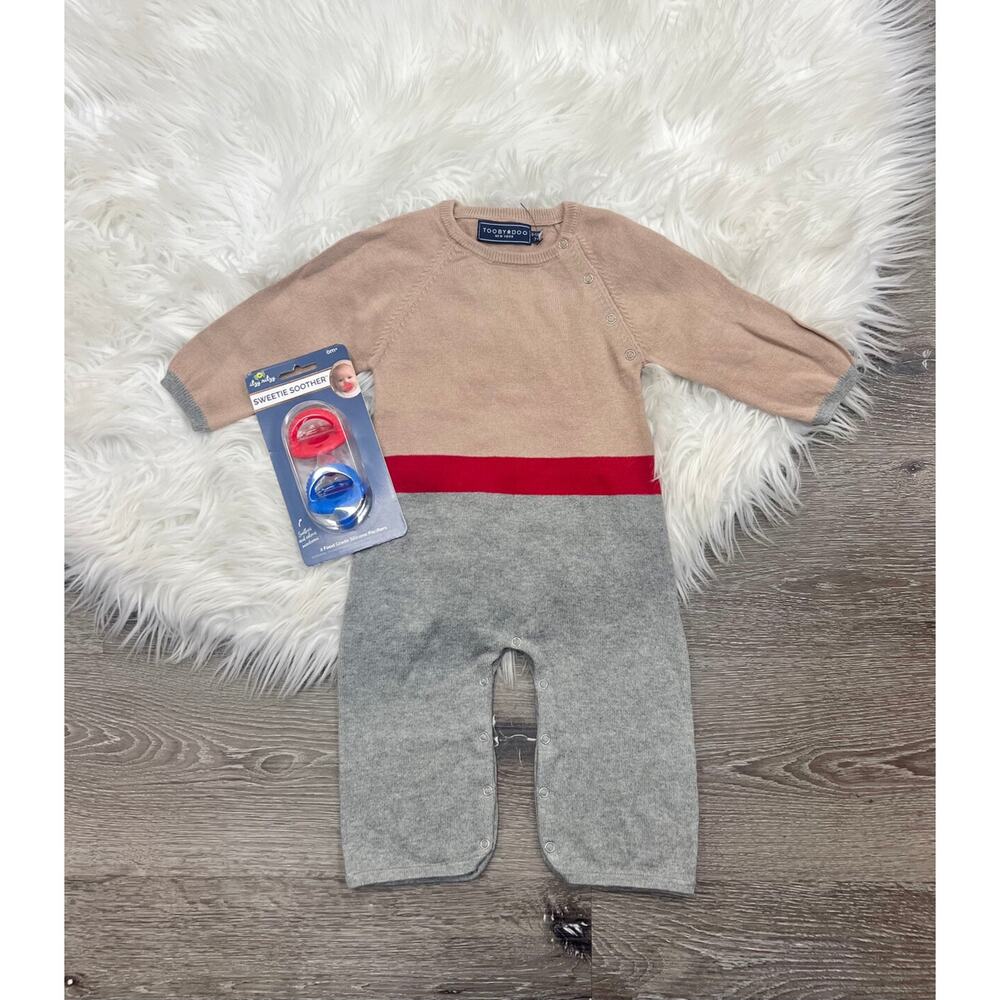 Toobydoo Cotton Cashmere Sweater Jumpsuit 6/12month
